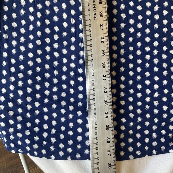 Merona Women Dress M Blue Polka Dot Empire Waist Sundress Twist Front Sleeveless - Picture 9 of 9